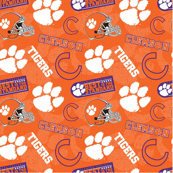 NCAA-Clemson Tone On Tone Cotton CLEM-1178