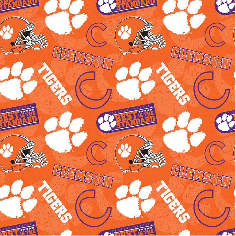 NCAA-Clemson Tone On Tone Cotton CLEM-1178
