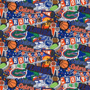 NCAA-Florida Doodle Allover cotton FL2001