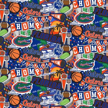 NCAA-Florida Doodle Allover cotton FL2001