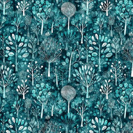 Night Owls-Trees Teal 2600-31570-Q