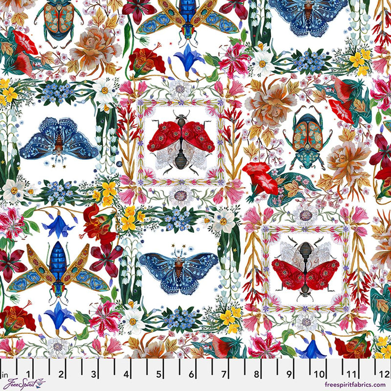 Nocturnal Creatures-Moths & Beetles White PWMM008.WHITE