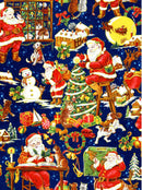 Noel-Busy Santa Blue OA598221