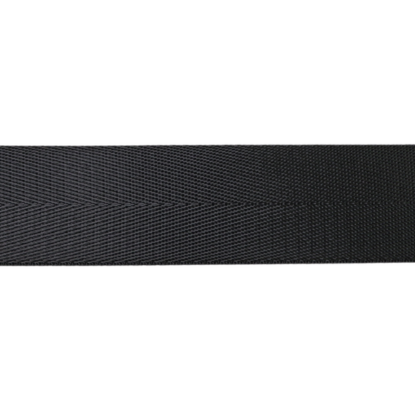 1 1/2in Poly/Nylon Herringbone Webbing Black 38MM-19