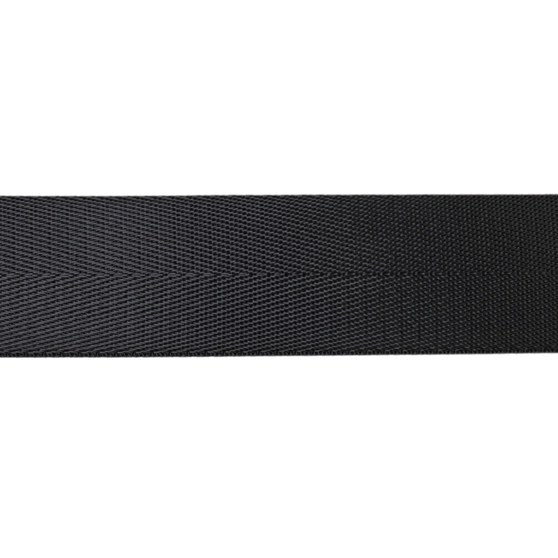 1 1/2in Poly/Nylon Herringbone Webbing Black 38MM-19