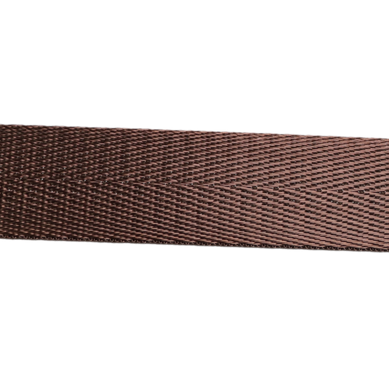 1in Poly/Nylon Herringbone Webbing Brown 25MM-11