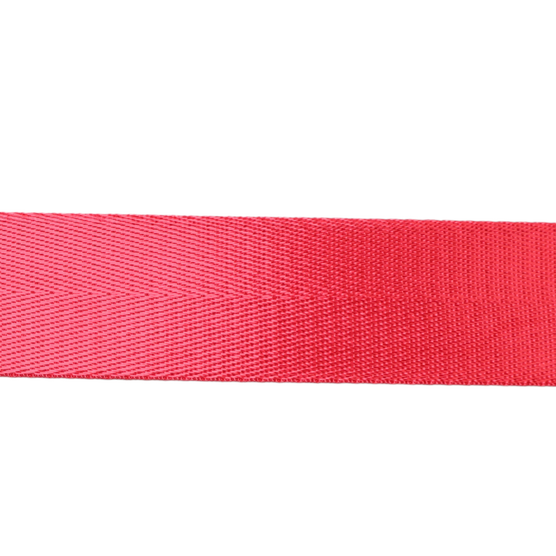 1 1/2in Poly/Nylon Herringbone Webbing Red 38MM-3