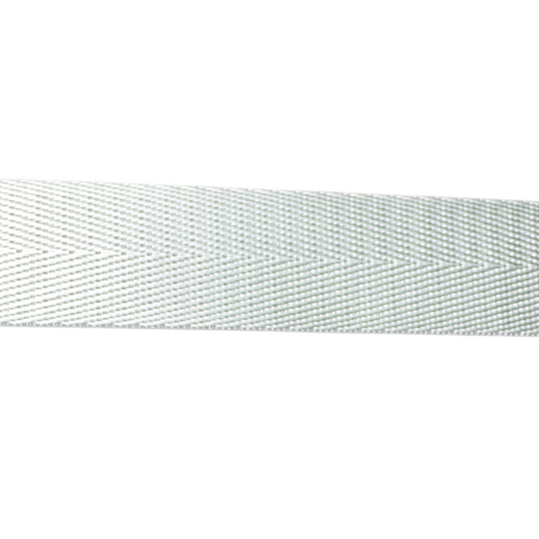 1in Poly/Nylon Herringbone Webbing Silver 25MM-9