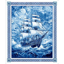 Ocean Blues-36" Ship Panel Blue 2600-30854-B