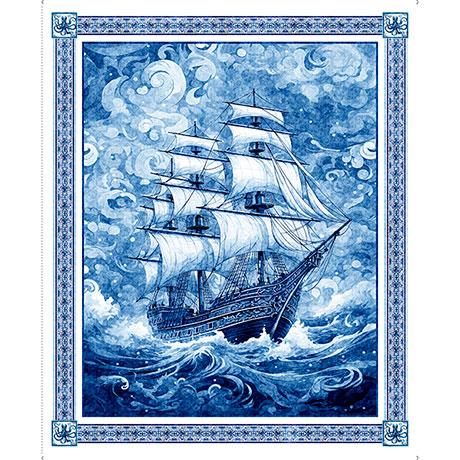 Ocean Blues-36" Ship Panel Blue 2600-30854-B