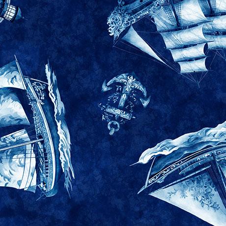 Ocean Blues-Ship Toss Navy 2600-30857-N