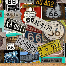 On The Road Again-License Plates Multi W5417-130