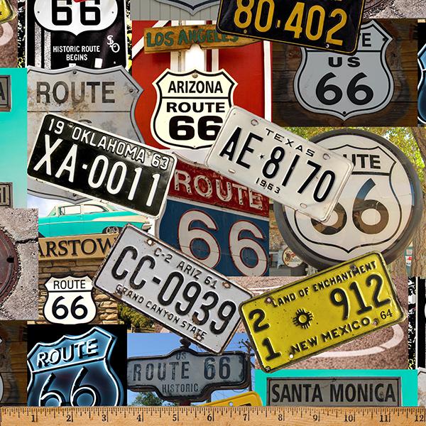 On The Road Again-License Plates Multi W5417-130