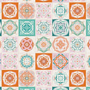 Pieces Of India-Arabesque Tilework Teal/Orange 12025698