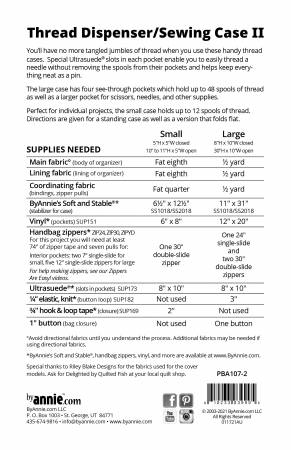 Thread Dispenser / Sewing Case II PBA107-2