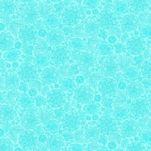 Packed Jacobean Toile-Aqua INDIGO-CD3414-AQUA