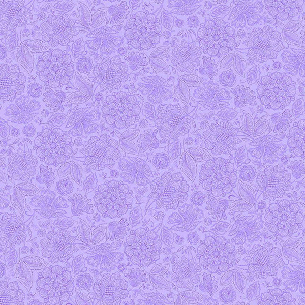 Packed Jacobean Toile-Lavender INDIGO-CD3414-LAVENDER