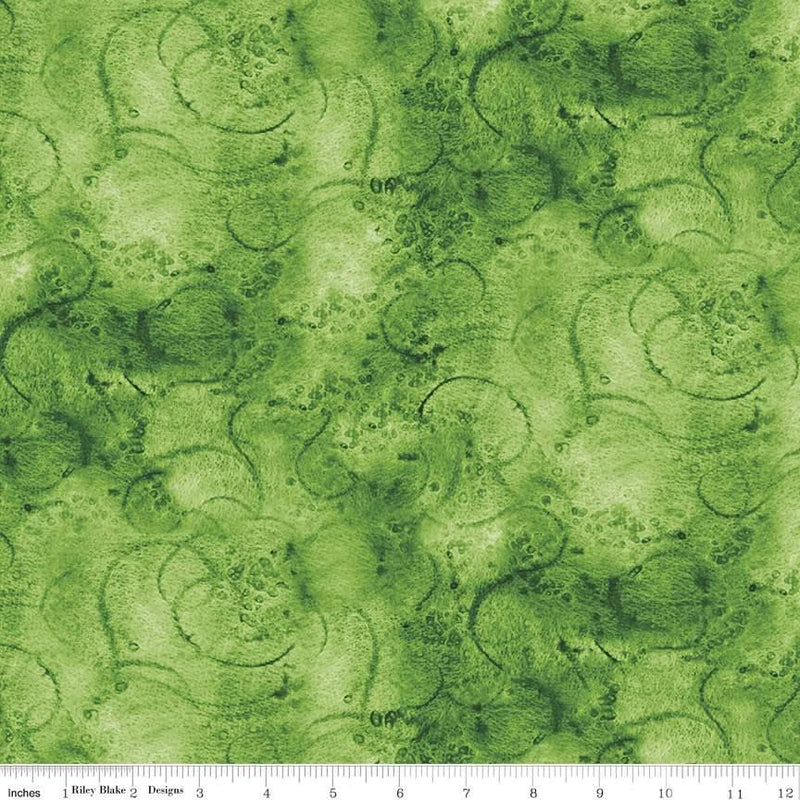 Painter's Watercolor Swirl-Med Green C680-MEDGREEN