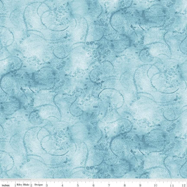 Painter's Watercolor Swirl-Turquoise C680-TURQUOISE
