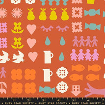 Paper Cuts 2 - Together Novelty Shapes - Persimmon  RS1107-14