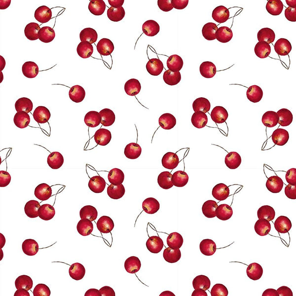 Patchwork Picnic-Cherries White W105-014-003