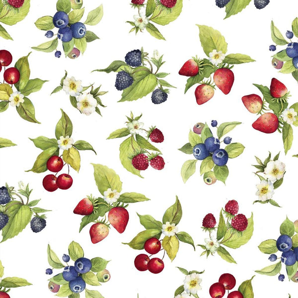 Patchwork Picnic-Fruit Toss White W105-012-003