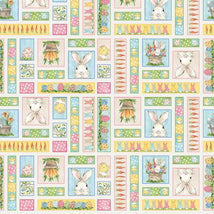 Peek a Boo Bunnies-23" Cream Panel 1569-44