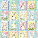 Peek a Boo Bunnies-8" Light Blue Panel 1567-11