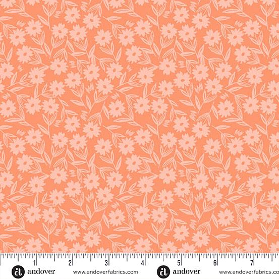 Petals & Stitches - Coral Sunshine Blooms A-1569-O