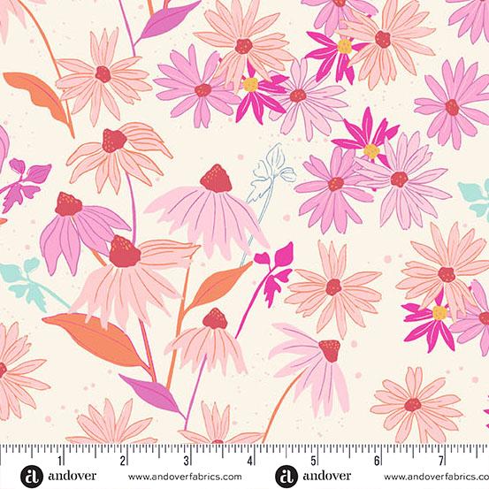Petals & Stitches - Cream Echinacea A-1566-L