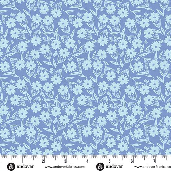 Petals & Stitches - Denim Sunshine Blooms A-1569-B