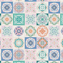 Pieces Of India-Arabesque Tilework Blue/Pink 12025699