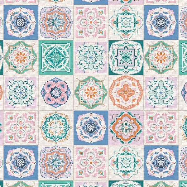 Pieces Of India-Arabesque Tilework Blue/Pink 12025699
