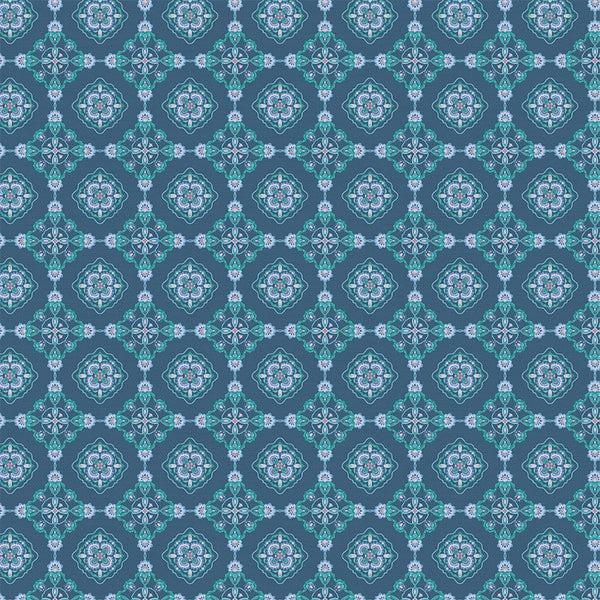 Pieces Of India-Bombay Foulard Blue/Pink 12025711