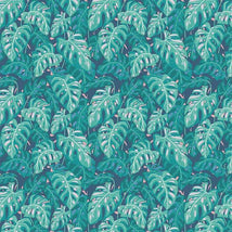 Pieces Of India-Monstera Canopy Blue/Pink 12025713