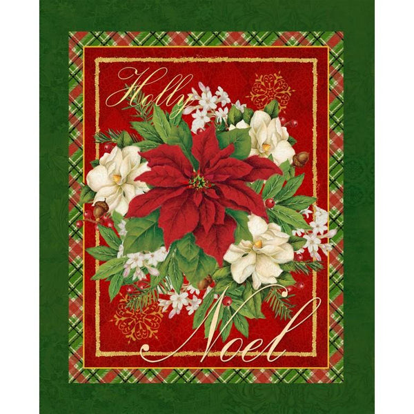 Poinsettia Bloom 36" Panel-Multi DDC12350-MULT-D