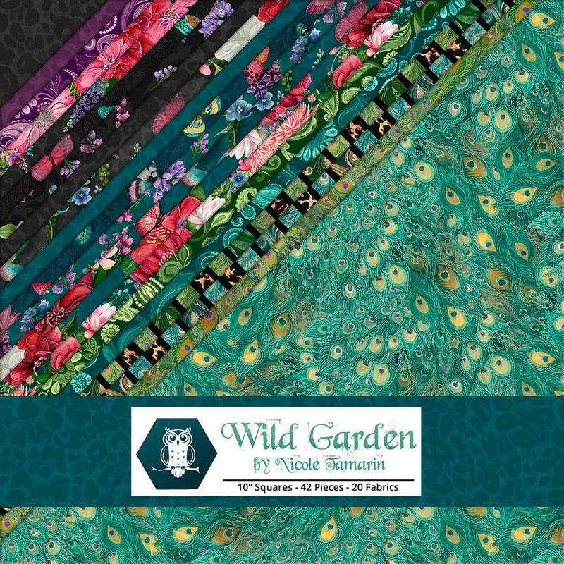 Precut 10" Squares Stack-Wild Garden WILDGARDEN-10