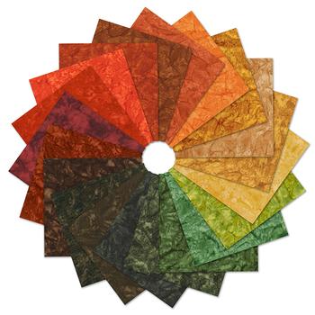 Precut Charm Pack-Artisan Batiks: Prisma Dyes Autumn CHS-1233-42