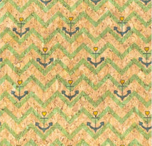 Precut Cork Fabric 20"x27"-Sailor Waves COF-324-A
