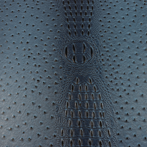 Precut Vinyl - Gator Ostrich Embossed - Denim Blue - 18"x54"