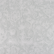 Precut Vinyl - Western Floral Faux Leather - Gray - 18" x 54"