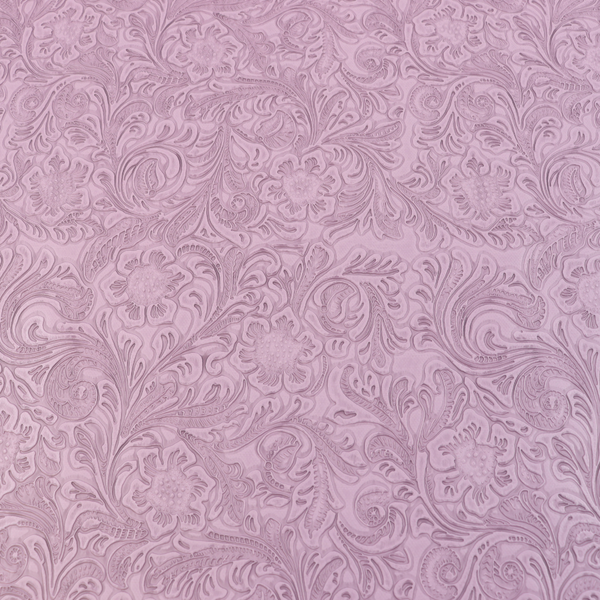 Precut Vinyl - Western Floral Faux Leather - Lavender WF-109 - 18" x 54"