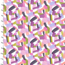 Purple Perfection-Geo Brushstrokes White 23599-WHT