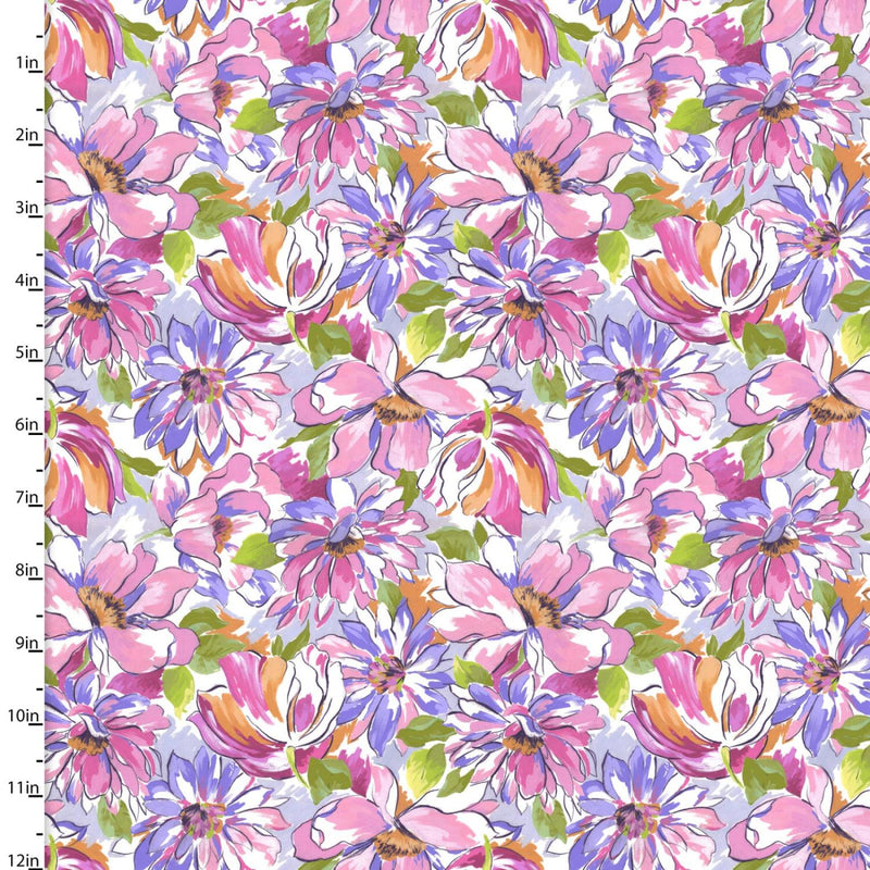 Purple Perfection-Packed Blooms Multi 23603-MLT