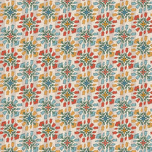 Blockprint Chic-Floral Stripe Beige/Red 12025930