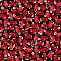 Snow Crew Mittens Q-1287-98 Black/Red