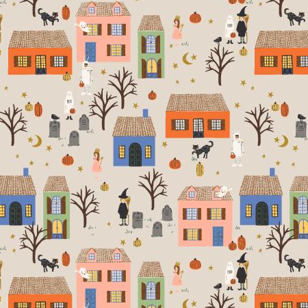 Rifle Paper Halloween-Halloween Night Linen & Metalllic Gold RP1307-LM1M