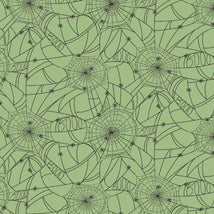 Rifle Paper Halloween-Spider Webs Green RP1310-GR2