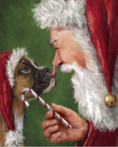 Santa & The Puppy 36" Panel-Multi AH-0005-3C-1