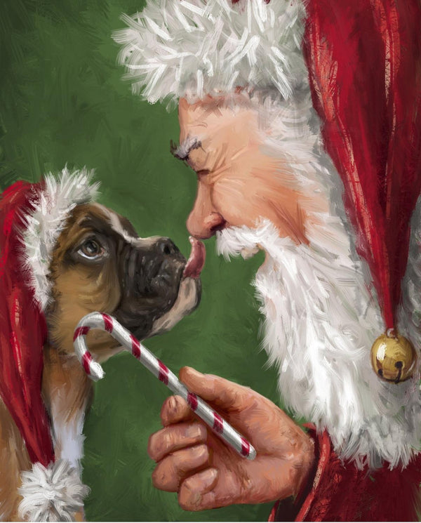 Santa & The Puppy 36" Panel-Multi AH-0005-3C-1